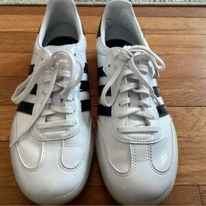 adidas Women's White Sneakers with Black Stripes